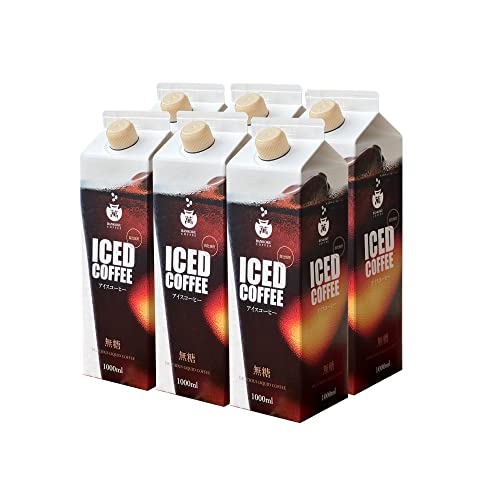 萬国コーヒー アイスコーヒー 無糖 ホワイトボトル 1000ml×6本