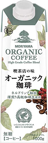 守山乳業 MORIYAMA 喫茶店の味 オーガニック珈琲 1000g紙パック×6本入×(2ケース)