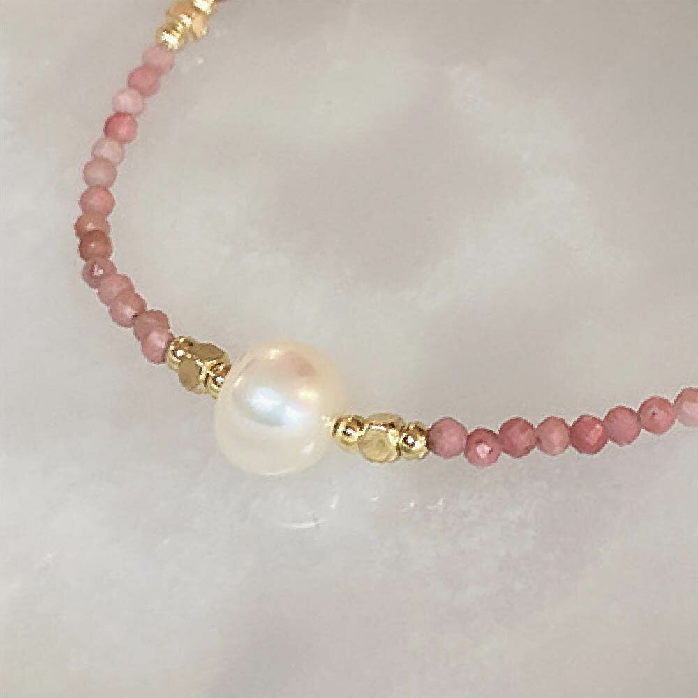 Other - 繊細なカットが女性らしい人気の天然石ルビー 小粒天然石ブレスレット 3mm アクセサリー 天然石ブレスレットパワーストーンブレスレッ スアクセサリー
