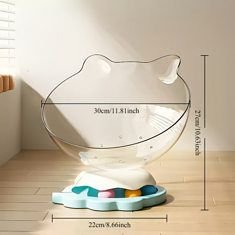 Rakuten - 【動きが止まらない！】インタラクティブ スピニング 猫 ボール おもちゃ - モーション起動式、猫自身のエンターテイメント＆エクササイズシステム、丈夫なプラスチック製 スペースカプセル 猫 ベッド＆ワンド付き、室内遊びに最適、電池不要、子猫＆大人猫に安全