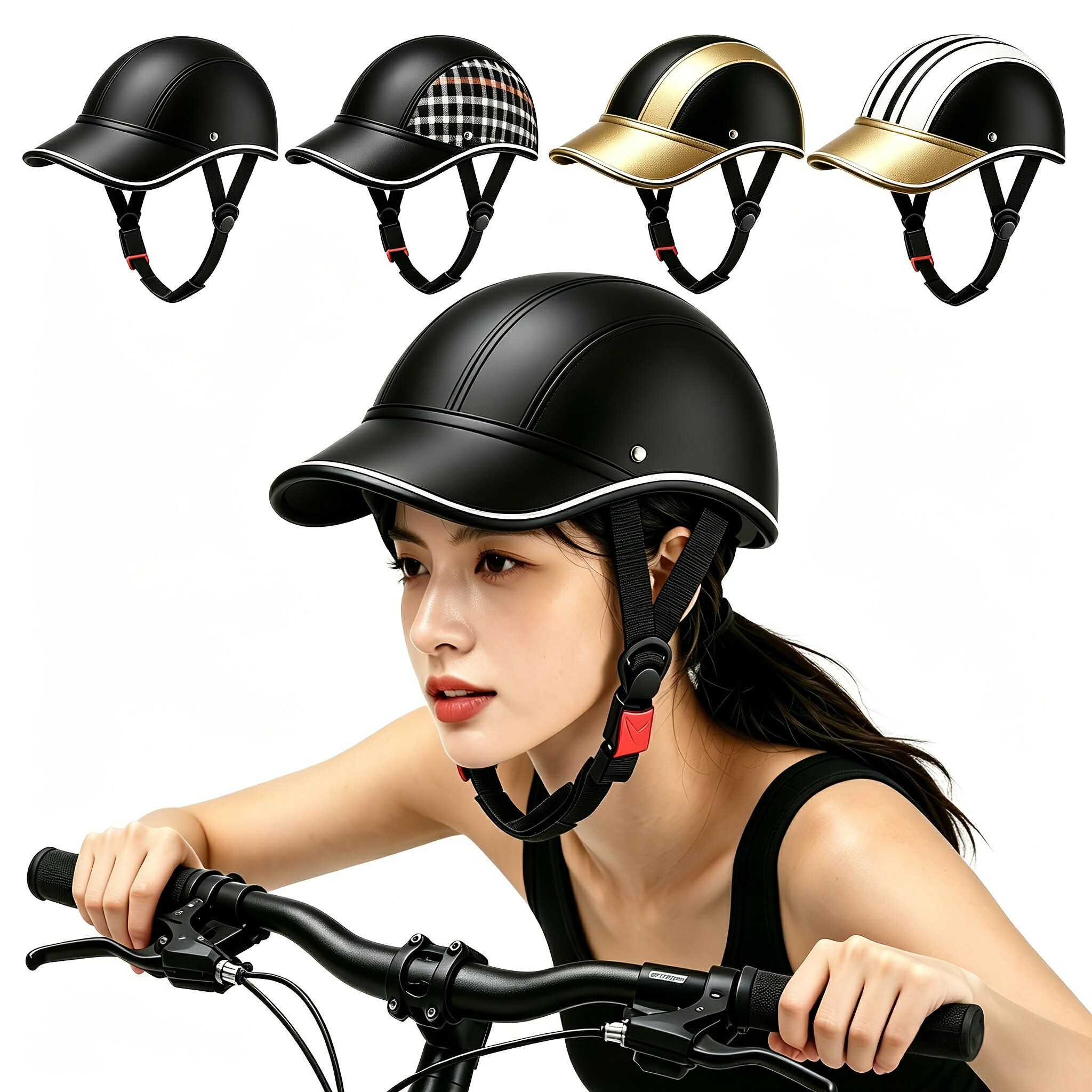 Rakuten - 【自転車ヘルメット】アーバンベースボールキャップスタイル ユニセックス ロードバイク ヘルメット 超軽量 安全 サイクリングヘルメット ストリートサイクリング、通勤、登山、アウトドア サンハット 男女兼用
