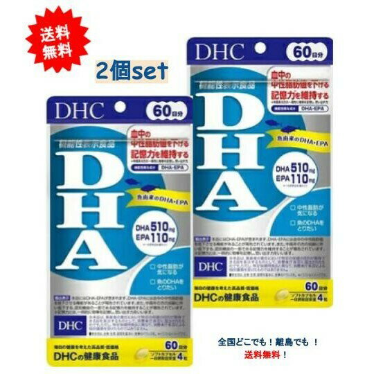 DHC DHA 60日分 240粒 2袋 【機能性表示食品】 送料無料