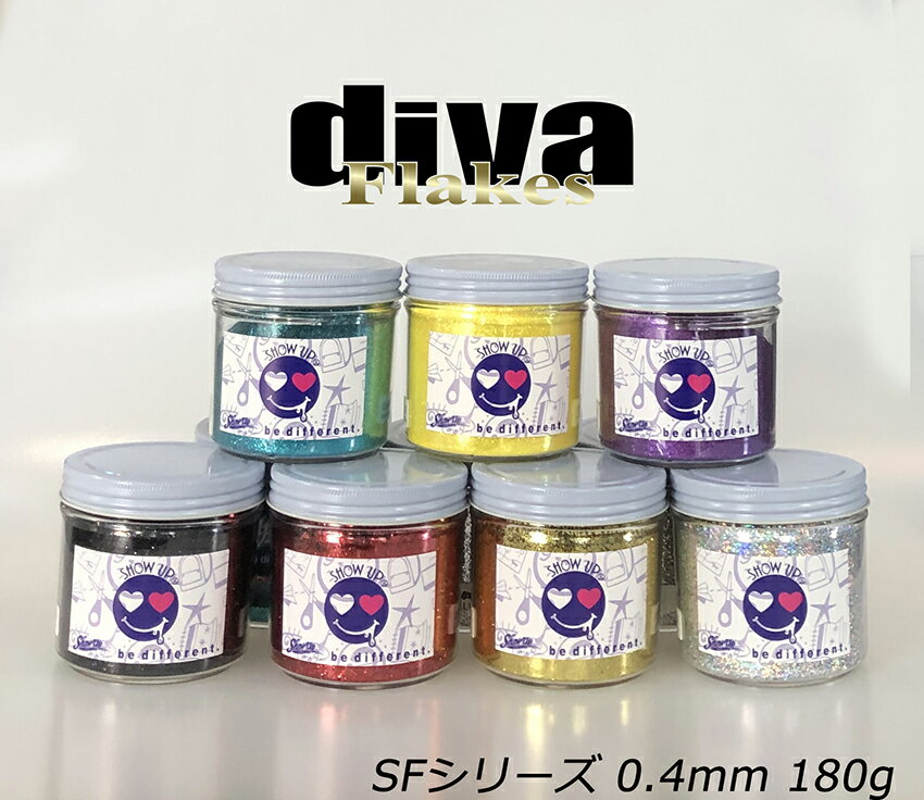 DIVAフレーク180g SFシリーズ 0.4mm 1/64インチ 塗料 ペイント 車 バイク 建築 カラー デザイン アート カスタムカラー フレーク ラメ ファッション 1