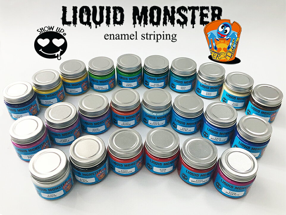 LIQUID MONSTER enamel striping ピンストライプ エナメル系塗料 ピンスト エナメル 車 バイク カスタム アメ車 DIY ハーレー アート デザイン ファッション キャンデイー キャンデイーペイント 塗料 1