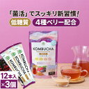 ★4/25限定!15%OFFクーポン★ コンブチャ 粉末 ミックスベリー (4g×12包)×3個 kombucha | 仙台勝山館 | 紅茶キノコ クレンズ teazen 香料・着色料・保存料・甘味料 不使用 酵素 酵素ドリンク ファスティング 腸 菌活 善玉菌 乳酸菌 酵母 ダイエット 個包装 ミックスベリー