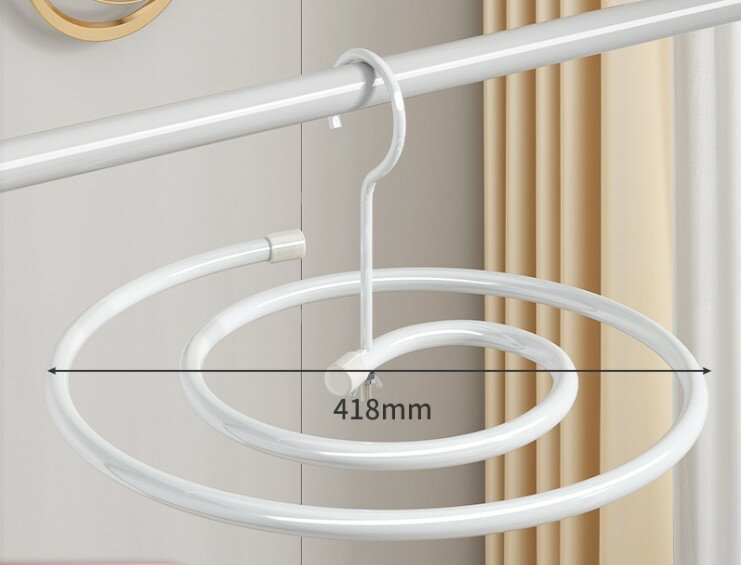 Hanger - 折りたたみシーツハンガー アルミニウム合金 スパイラル構造 360度回転式 ABS樹脂キャップ 部屋干し 室内干し