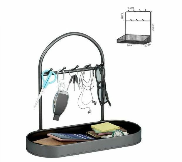 【3点15%offクーポン配布中！ キーホルダー 玄関 キーフックスタンド 玄関収納 ホワイト ブラック 北欧..