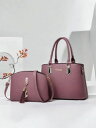 【P10倍ポイント】 レディース バッグ セット ラージキャパシティ ポータブル ビジネスカジュアルクラシック ファッショナブル2個セット トートバッグクロスボ...