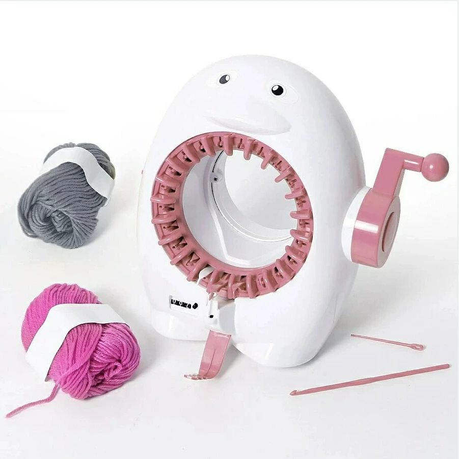 【全商品期間限定10％OFF】 手芸 ハンドメイド ペンギンタイプ 可愛い 調節可能 毛糸付き 丸型 22針 編み機玩具 編み物おもちゃ 編みキット おもちゃ