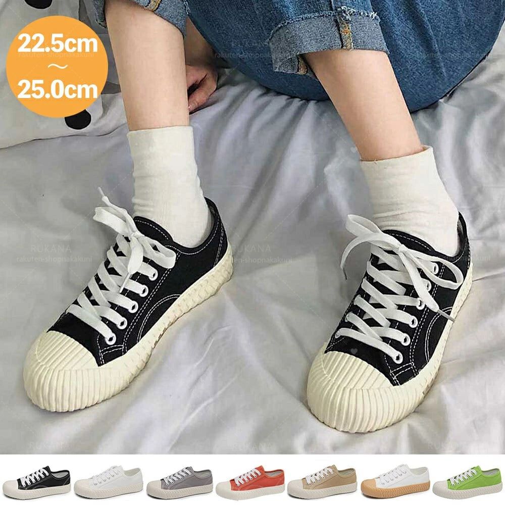 【3点15%offクーポン配布中! キャンバス スニーカー レディース シューズ カジュアル 大人 きれいめ かわいい おしゃれ フラット 歩きやすい クラシッ...