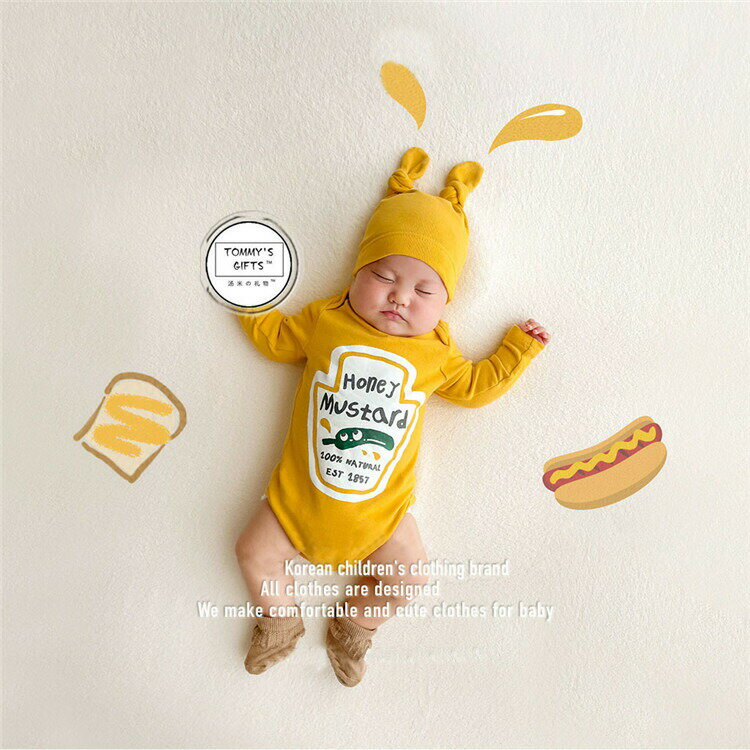 【3点15%offクーポン配布中！ ケチャップ マスタード ベビー ロンパース ハロウィン 調味料 コスプレ衣..