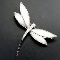 【SH55653】ヴァンクリーフ&アーペルシェルブローチK18WGダフネトンボVanCleef&Arpels【中古】