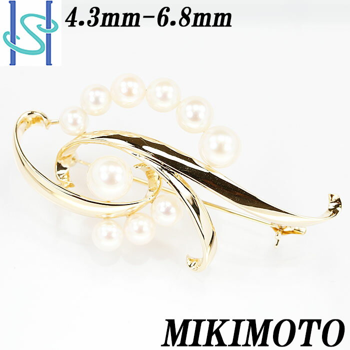 【マラソン最大2万円引きクーポン＆全品ポイント10倍 中古の日】ミキモト アコヤパール ブローチ K14 イエローゴールド MIKIMOTO | ジュエリー 宝石 レディース パール 真珠 記念日 贈り物 プレゼント ギフト お祝い ご褒美 パーティー イベント【中古】【SH66426】