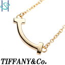 【5/1～5/7 FASHION SPECIAL FAIR 5%OFF】ティファニー Tスマイル ミニ ネックレス K18PG 石なし 地金のみ ブランド TIFFANY&Co. | 18金 デイリーユース シンプル かわいい おしゃれ【中古】【SH108434】