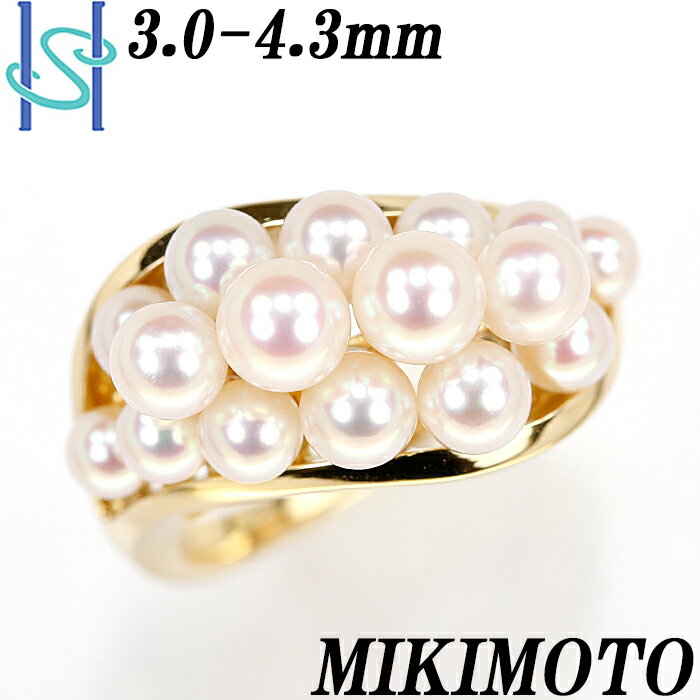★1/10 ミキモト アコヤパール リング 3.0-4.3mm K18 イエローゴールド ベビーパール MIKIMOTO | 指輪 ジュエリー 宝石 あこや真珠 18金 贈り物 ギフト お祝い ご褒美 パーティー イベント【中古】【SH81402】のサムネイル