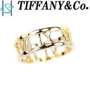 【5/1～5/7 FASHION SPECIAL FAIR 5%OFF】ティファニー アトラス リング K18YG オープンアトラス 地金のみ 石なし ローマ数字 ブランド TIFFANY&Co. | 18金 デイリーユース シンプル かわいい おしゃれ【中古】【SH109563】