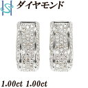 ★7/4 ダイヤモンド ピアス イヤリング 1.00ct 1.00ct K18 ホワイトゴールド 2way 誕生石 4月 | 18金 K18WG ダイアモンド デイリーユース シンプル かわいい おしゃれ【中古】【SH91006】