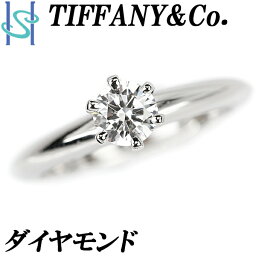 ティファニー ダイヤモンド ソリティア リング 0.26ct Pt950 プラチナ 一粒石 6本爪 誕生石 4月 ブランド TIFFANY&Co. | ダイアモンド デイリーユース シンプル かわいい おしゃれ【中古】【SH94561】