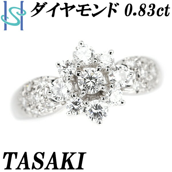 リニューアルセール【最大42 OFF 最大3万円クーポン】タサキ 田崎真珠 ダイヤモンド リング 0.83ct Pt900 花 フラワー 植物 ボタニカル ブランド TASAKI ダイアモンド ゴージャス 豪華 華やか かわいい おしゃれ【中古】【SH97610】