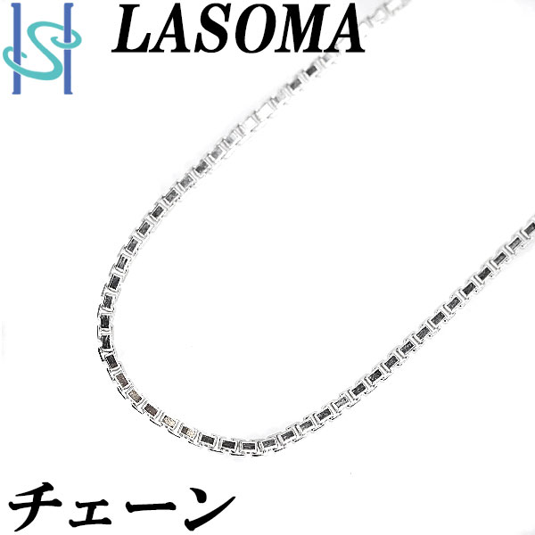 リニューアルセール【最大42%OFF&全品5倍&最大3万円クーポン】ラソーマ ベネチアンチェーンネックレス 45.5cm Pt850 ネックレスチェーン スライド式アジャスター 地金のみ 石なし ブランド LASOMA | デイリーユース シンプル かわいい おしゃれ【中古】【SH100697】