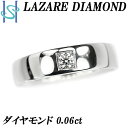 【5/1～5/7 FASHION SPECIAL FAIR 5%OFF】ラザール ダイヤモンド ピンキーリング 0.06ct Pt950 幅広 太め ブランドラザールキャプラン LAZARE DIAMOND | ダイアモンド デイリーユース シンプル かわいい おしゃれ【中古】【SH97651】