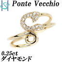 ポンテヴェキオ ダイヤモンド リング 0.25ct K18YG 安全ピン オープンリング ブランド Ponte Vecchio | 18金 ダイアモンド デイリーユース シンプル かわいい カジュアル モチーフ おしゃれ