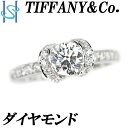 【5/1～5/7 FASHION SPECIAL FAIR 5%OFF】ティファニー ダイヤモンド リボン エンゲージメント リング Pt950 ブランド TIFFANY&Co. | ダイアモンド ゴージャス 豪華 華やか 高級 エレガント かわいい おしゃれ【中古】【SH99841】