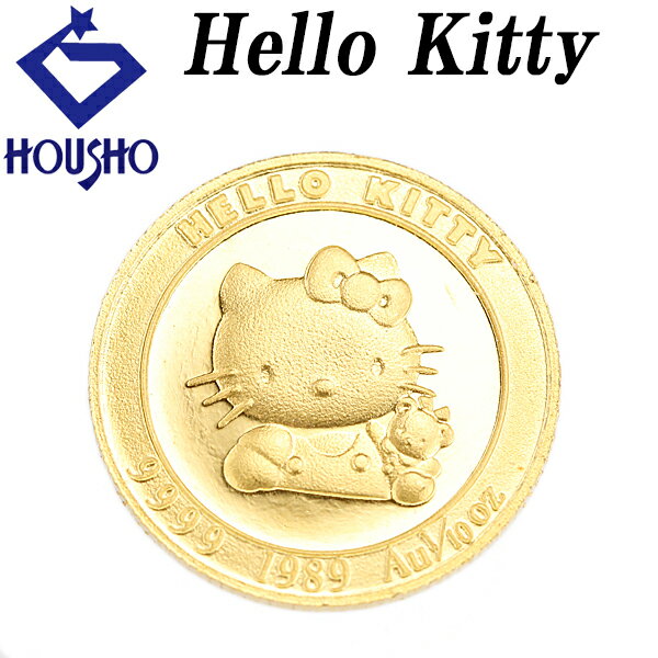 サンリオ コイン K24インゴット SANRIO 1/10oz 1/10オンス 1989 純金 金貨 メダル 地金のみ 石なし ハローキティ Hello Kit...