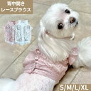 ¥最大1,000円OFFクーポンあり!/ 背中開き 犬の服 レース素材で夏にピッタリの涼し気 バックオープン ブラウス くすみ ピンク ホワイト スタンドカラー フリル使い S M L XL 韓国 ブランド ZOOBICO おしゃれ かわいい 着せやすい 犬 服 シュービーンズ
