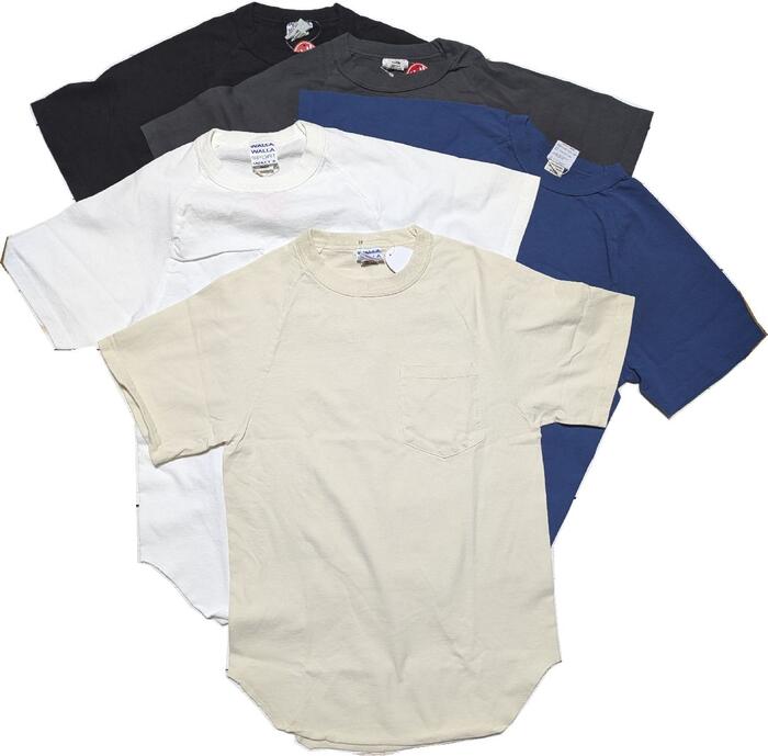 乐天商城 - ワラワラスポーツ ショートスリーブ ベースボールT ウィズポケット メンズ Tシャツ 日本製 WALLA WALLA SPORT S/S BASEBALL TEE W/POCKET T shirts 015