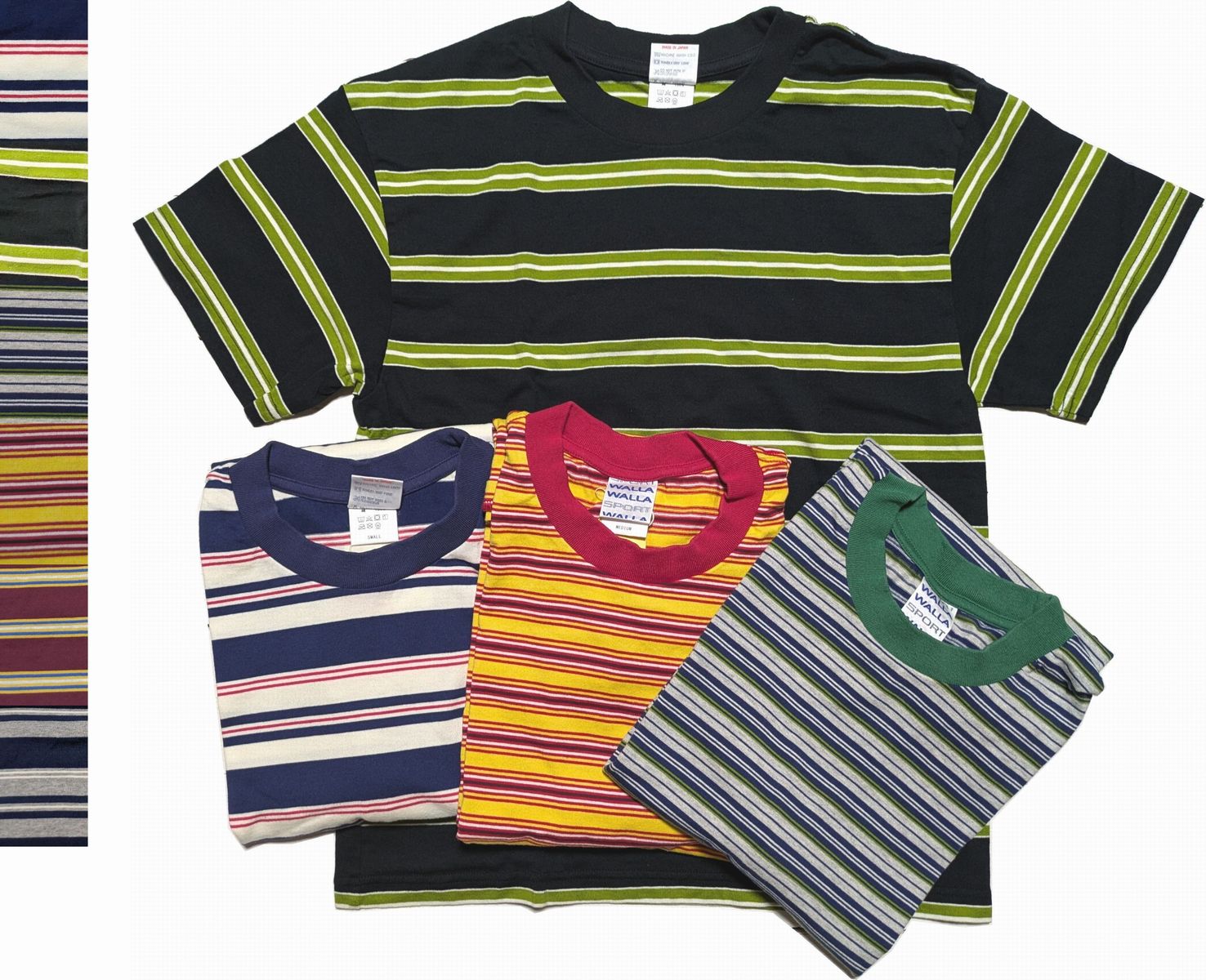 ワラワラスポーツ ショートスリーブ ストライプ ティー メンズ Tシャツ 日本製 WALLA WALLA SPORT S/S STRIPE TEE T shirts 029