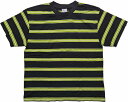 ワラワラスポーツ ショートスリーブ ストライプ ティー ブラック メンズ Tシャツ 日本製 WALLA WALLA SPORT S/S STRIPE TEE BLACK GREEN 030