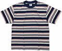 ワラワラスポーツ ショートスリーブ ストライプ ティー ネイビー メンズ Tシャツ 日本製 WALLA WALLA SPORT S/S STRIPE TEE NAVY IVORY 029