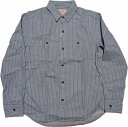 ビッグマイク 長袖 ヒッコリーストライプ ワークシャツ ブルーグレー メンズ BIG MIKE HICKORY STRIPE SHIRTS BLUE GRAY 013