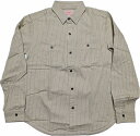 ビッグマイク 長袖 ヒッコリーストライプ ワークシャツ ベージュ メンズ BIG MIKE HICKORY STRIPE SHIRTS BEIGE 015