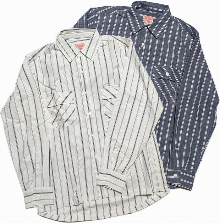 ビッグマイク ストライプ シャンブレー L/Sシャツ メンズ BIG MIKE STRIPE CHAMBRAY SHIRTS 020