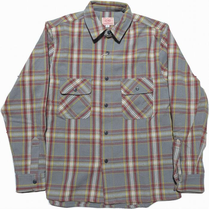 ビッグマイク 長袖 ヘビーフランネルシャツ グレー メンズ BIG MIKE HEAVY FLANNEL SHIRTS GRAY 25aw 024