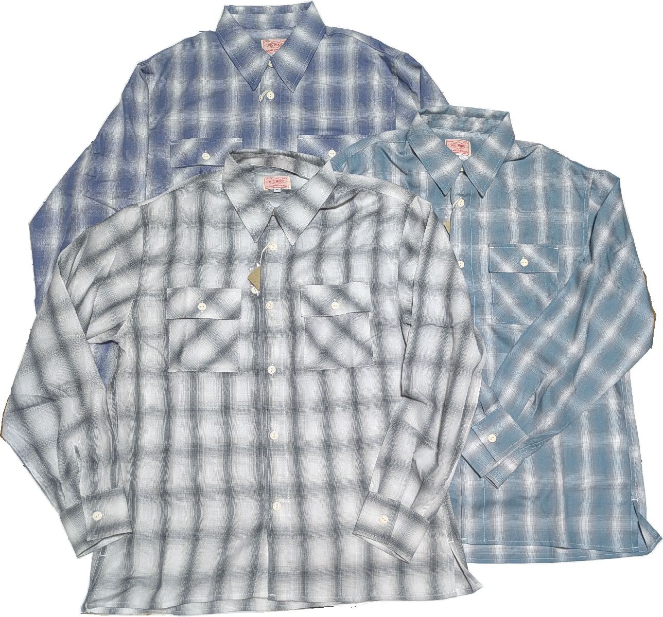 ビッグマイク レーヨン混オンブレスリットL/S シャツ メンズ BIG MIKE RAYON OMBRE SLIT L/S SHIRTS 26ss bigmike 037