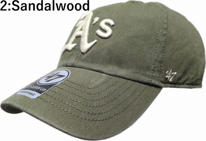 �ե����ƥ������֥�֥��� ���꡼��ʥå� �١����ܡ��륭��å� ˹�� ���������� ��������å��� 47BRAND CLEAN UP Athletics baseball cap 040