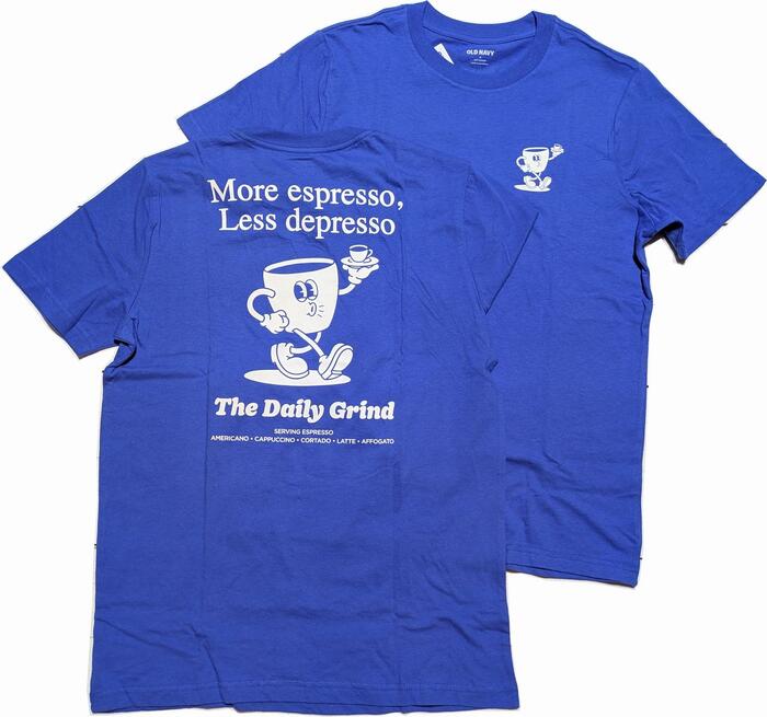 オールドネイビー 半袖 バックプリント Tシャツ ブルー メンズ アメカジ OLD NAVY PRINT T SHIRTS 002