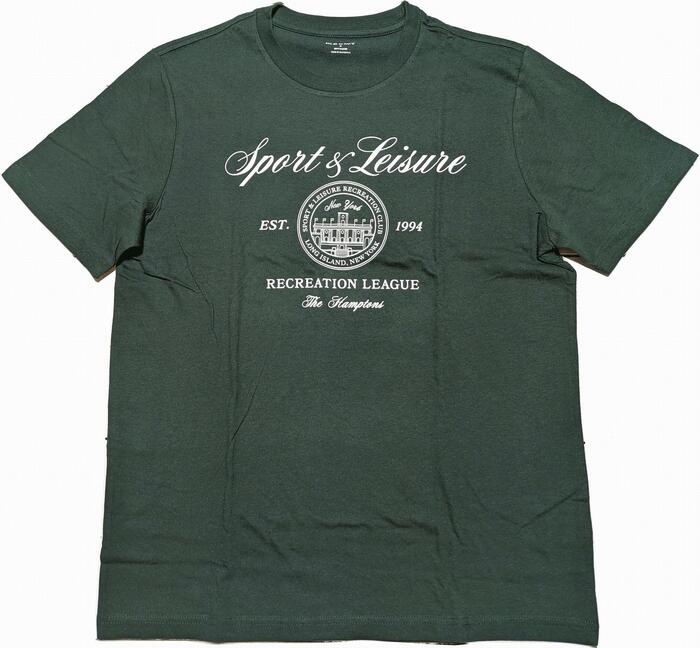 オールドネイビー 半袖 プリント Tシャツ ダークグリーン メンズ アメカジ OLD NAVY PRINT T SHIRTS 007