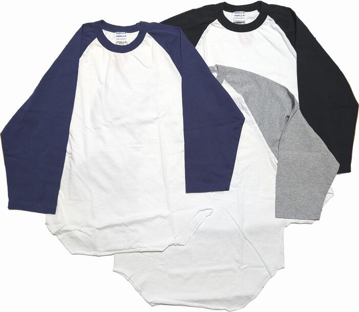 ワラワラスポーツ 3/4 ベースボール ティー ツートーン メンズ Tシャツ 日本製 WALLA WALLA SPORT 3/4 BASEBALL TEE 2-TONE T shirts 045