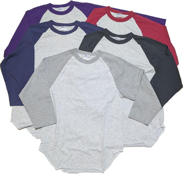 ワラワラスポーツ 3/4 ベースボール ティー アッシュ ツートーン メンズ Tシャツ 日本製 WALLA WALLA SPORT 3/4 BASEBALL TEE ASH 2-TONE T shirts 091