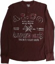 アメリカンリビング 長袖 サーマル ヘンリーネック Tシャツ マルーン メンズ American Living T-SHIRTS 005