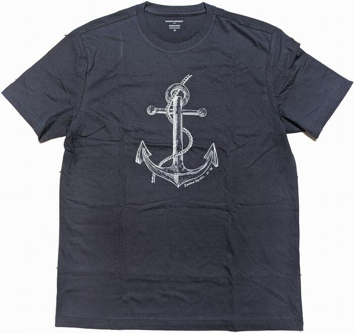 バナナリパブリック 半袖 プリント Tシャツ ネイビー メンズ BANANA REPUBLIC T SHIRTS 092