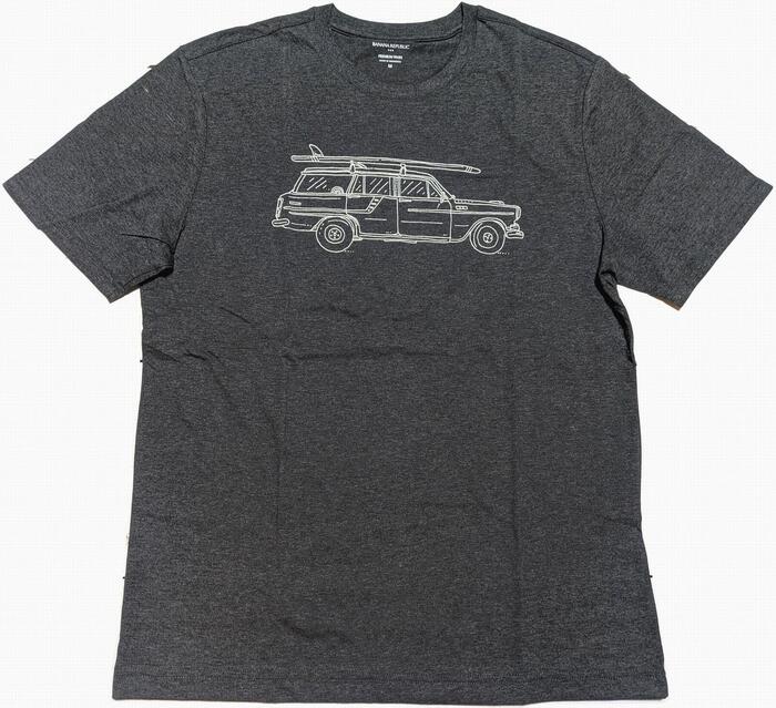 バナナリパブリック 半袖 プリント Tシャツ チャコールグレー メンズ BANANA REPUBLIC T SHIRTS 090