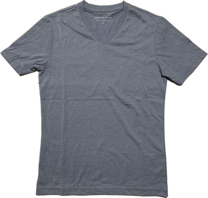 バナナリパブリック 半袖 Vネック Tシャツ ブルー メンズ BANANA REPUBLIC T SHIRTS 011