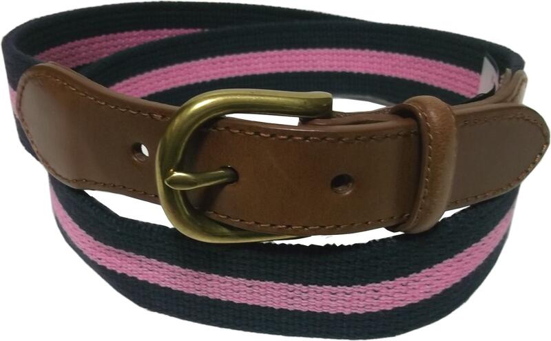 ブルックスブラザーズ 本革レザー 布ベルト ネイビー メンズ Brooks Brothers RIBBON BELT 043