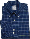 ブルックスブラザーズ 長袖 ワンポイント ボタンダウンシャツ チェック ライトネイビー Brooks Brothers SHIRTS 026