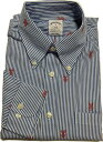 ブルックスブラザーズ 長袖 ボタンダウンシャツ ストライプ ブルー Brooks Brothers SHIRTS 029